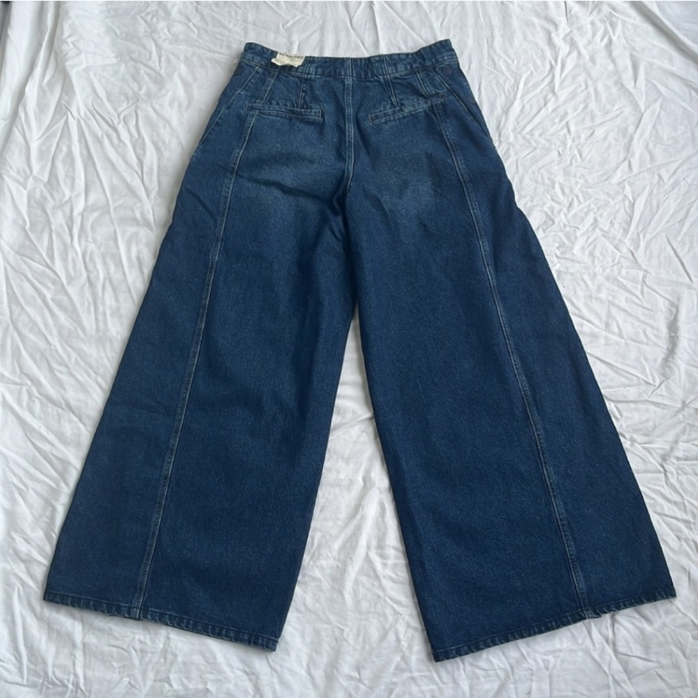 New FREE PEOPLE We The Free Time Warp Wide-Leg Jeans. - Picture 6 of 7